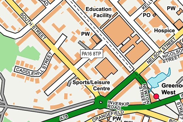 PA16 8TP map - OS OpenMap – Local (Ordnance Survey)