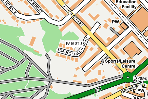 PA16 8TU map - OS OpenMap – Local (Ordnance Survey)