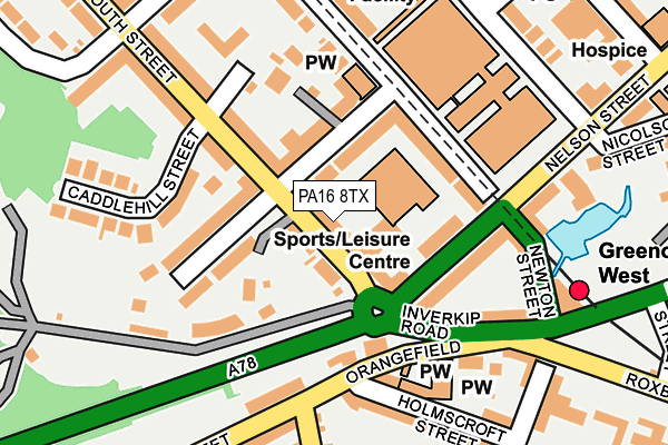 PA16 8TX map - OS OpenMap – Local (Ordnance Survey)
