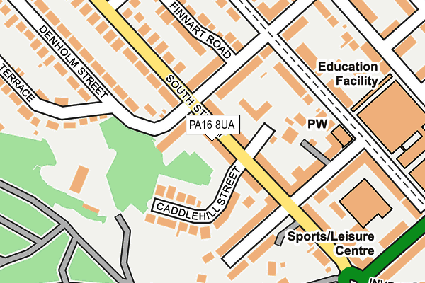 PA16 8UA map - OS OpenMap – Local (Ordnance Survey)