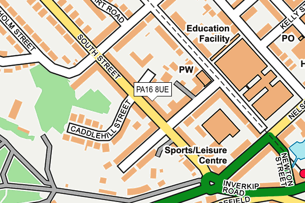 PA16 8UE map - OS OpenMap – Local (Ordnance Survey)