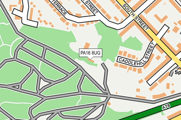 PA16 8UG map - OS OpenMap – Local (Ordnance Survey)