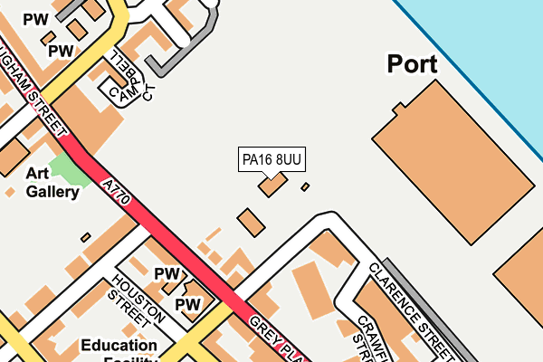 PA16 8UU map - OS OpenMap – Local (Ordnance Survey)