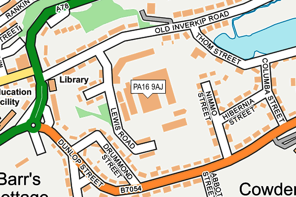 PA16 9AJ map - OS OpenMap – Local (Ordnance Survey)