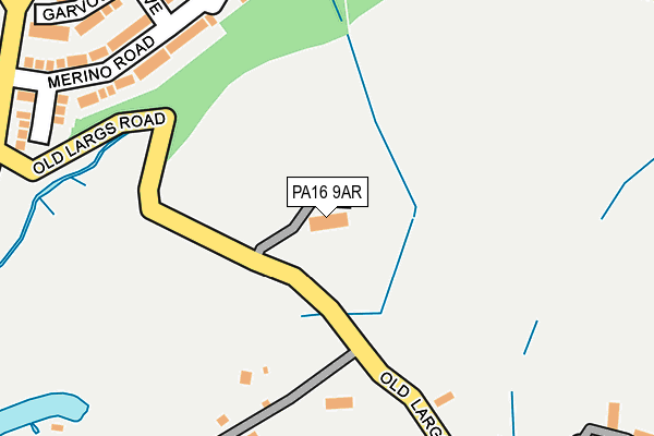 PA16 9AR map - OS OpenMap – Local (Ordnance Survey)