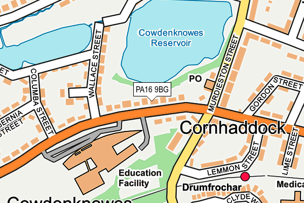 PA16 9BG map - OS OpenMap – Local (Ordnance Survey)