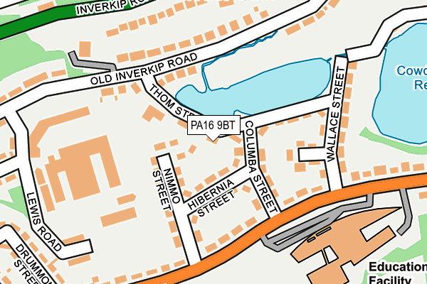 PA16 9BT map - OS OpenMap – Local (Ordnance Survey)