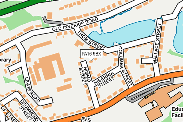 PA16 9BX map - OS OpenMap – Local (Ordnance Survey)