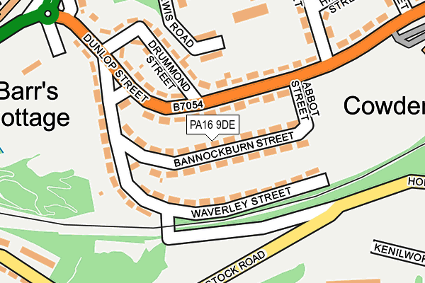 PA16 9DE map - OS OpenMap – Local (Ordnance Survey)
