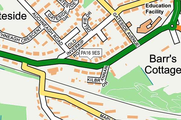 PA16 9ES map - OS OpenMap – Local (Ordnance Survey)