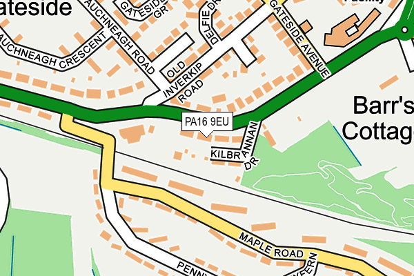 PA16 9EU map - OS OpenMap – Local (Ordnance Survey)