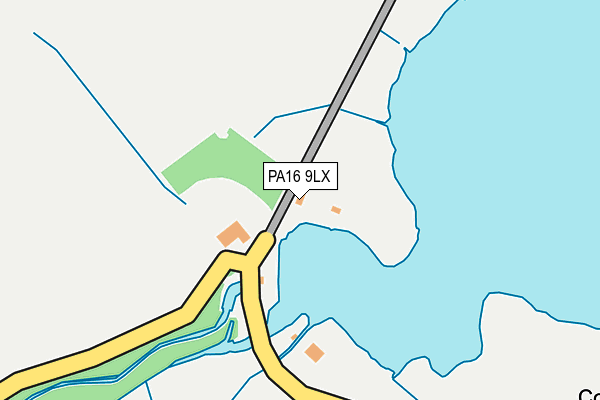 PA16 9LX map - OS OpenMap – Local (Ordnance Survey)