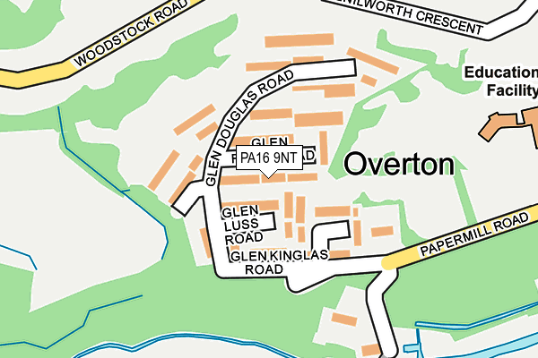 PA16 9NT map - OS OpenMap – Local (Ordnance Survey)