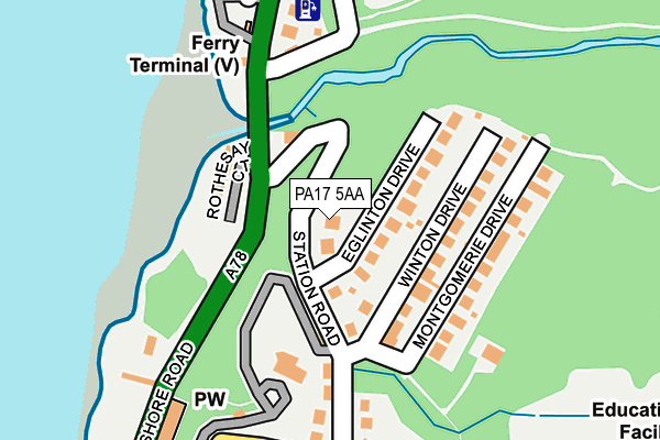 PA17 5AA map - OS OpenMap – Local (Ordnance Survey)