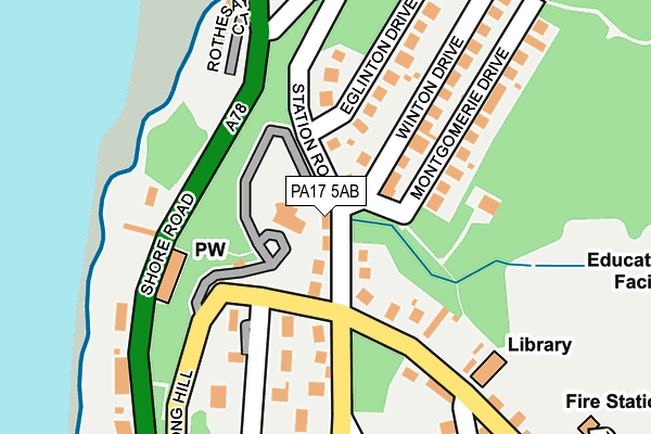 PA17 5AB map - OS OpenMap – Local (Ordnance Survey)