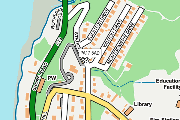 PA17 5AD map - OS OpenMap – Local (Ordnance Survey)