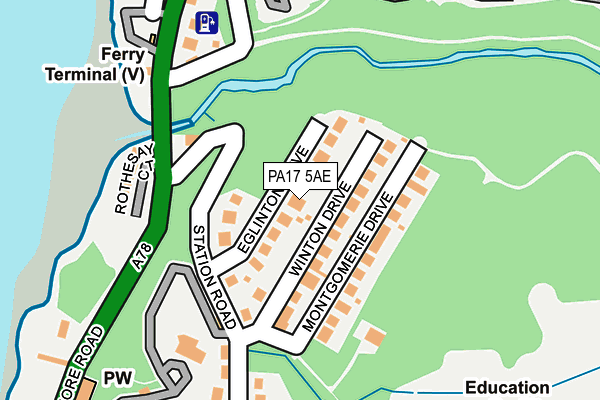 PA17 5AE map - OS OpenMap – Local (Ordnance Survey)
