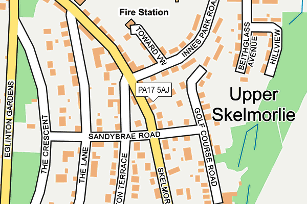 PA17 5AJ map - OS OpenMap – Local (Ordnance Survey)