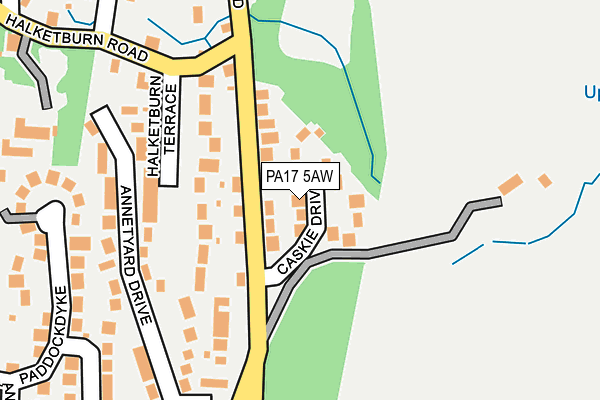 PA17 5AW map - OS OpenMap – Local (Ordnance Survey)