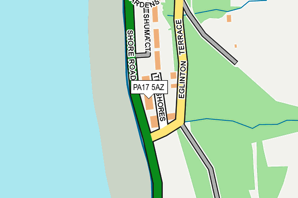 PA17 5AZ map - OS OpenMap – Local (Ordnance Survey)