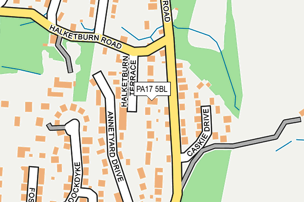 PA17 5BL map - OS OpenMap – Local (Ordnance Survey)