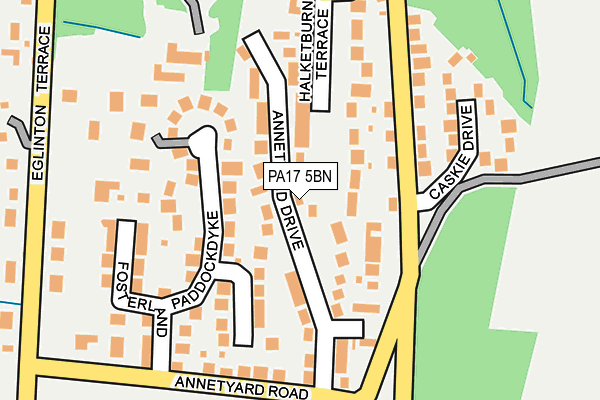 PA17 5BN map - OS OpenMap – Local (Ordnance Survey)