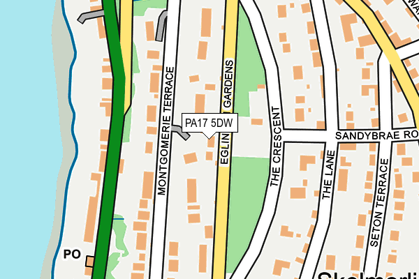 PA17 5DW map - OS OpenMap – Local (Ordnance Survey)