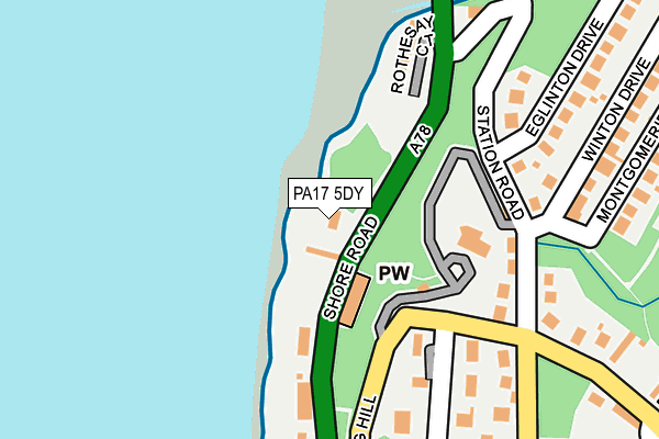 PA17 5DY map - OS OpenMap – Local (Ordnance Survey)