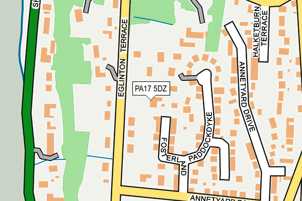 PA17 5DZ map - OS OpenMap – Local (Ordnance Survey)