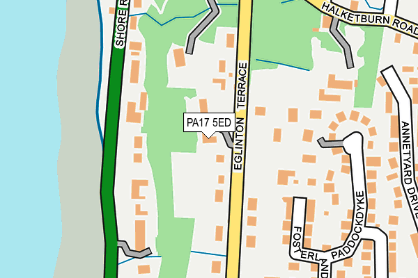 PA17 5ED map - OS OpenMap – Local (Ordnance Survey)