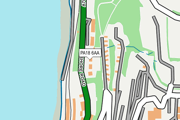PA18 6AA map - OS OpenMap – Local (Ordnance Survey)