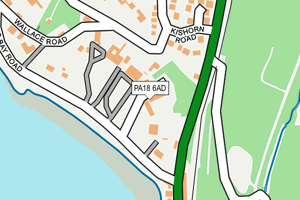 PA18 6AD map - OS OpenMap – Local (Ordnance Survey)