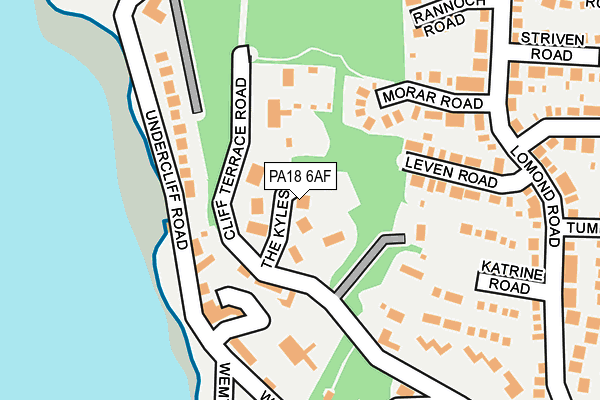 PA18 6AF map - OS OpenMap – Local (Ordnance Survey)