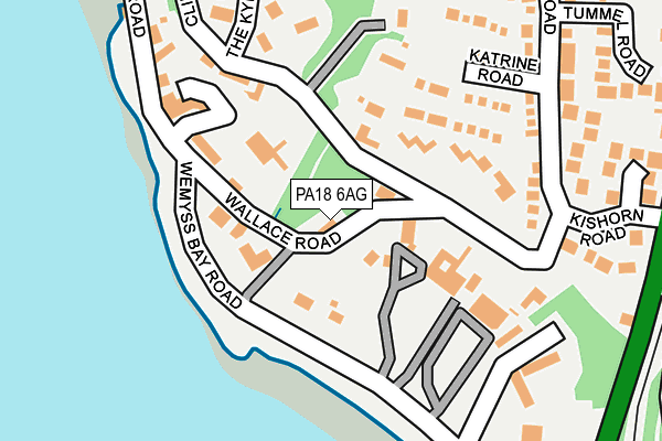 PA18 6AG map - OS OpenMap – Local (Ordnance Survey)