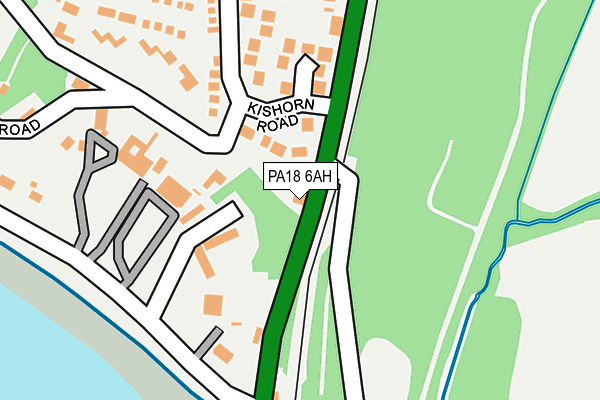 PA18 6AH map - OS OpenMap – Local (Ordnance Survey)