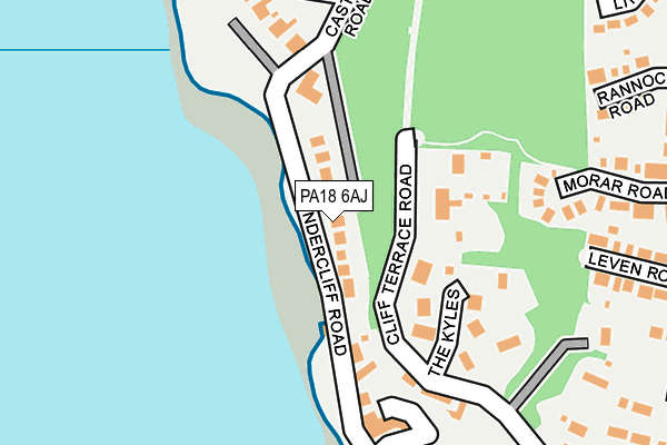 PA18 6AJ map - OS OpenMap – Local (Ordnance Survey)