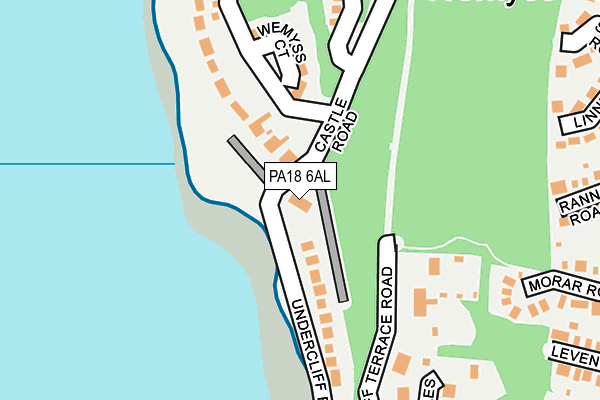 PA18 6AL map - OS OpenMap – Local (Ordnance Survey)