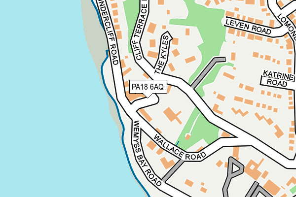 PA18 6AQ map - OS OpenMap – Local (Ordnance Survey)