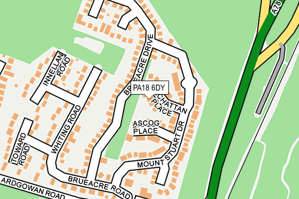 PA18 6DY map - OS OpenMap – Local (Ordnance Survey)