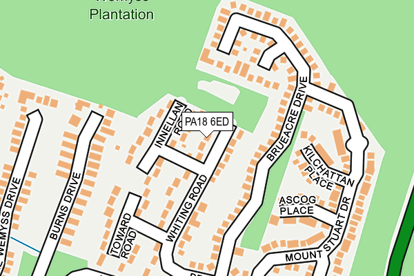 PA18 6ED map - OS OpenMap – Local (Ordnance Survey)