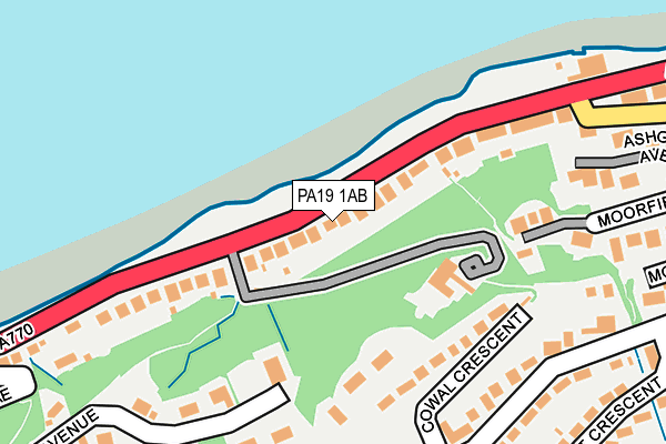 PA19 1AB map - OS OpenMap – Local (Ordnance Survey)