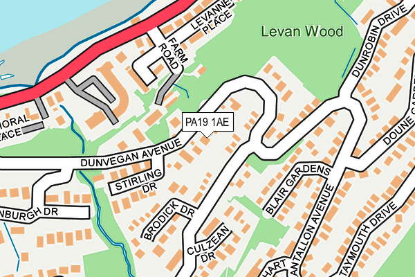PA19 1AE map - OS OpenMap – Local (Ordnance Survey)