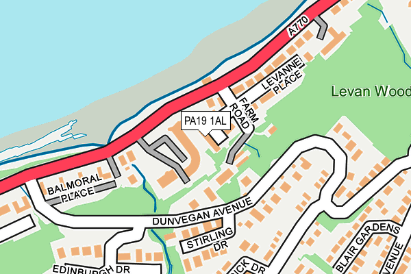 PA19 1AL map - OS OpenMap – Local (Ordnance Survey)