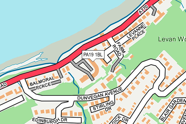 PA19 1BL map - OS OpenMap – Local (Ordnance Survey)