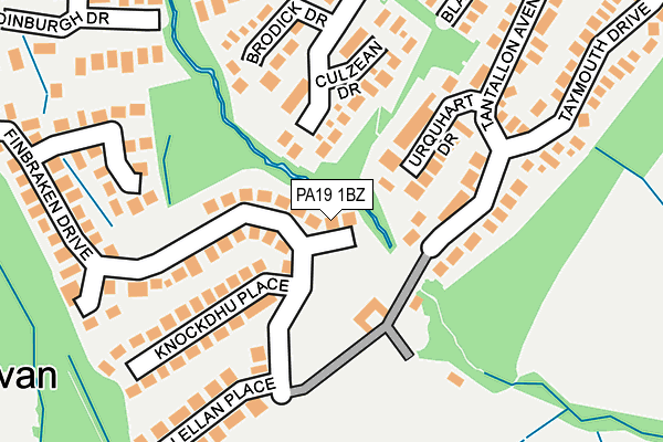 PA19 1BZ map - OS OpenMap – Local (Ordnance Survey)