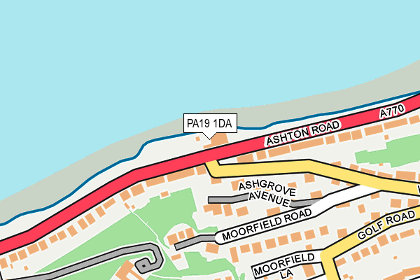 PA19 1DA map - OS OpenMap – Local (Ordnance Survey)