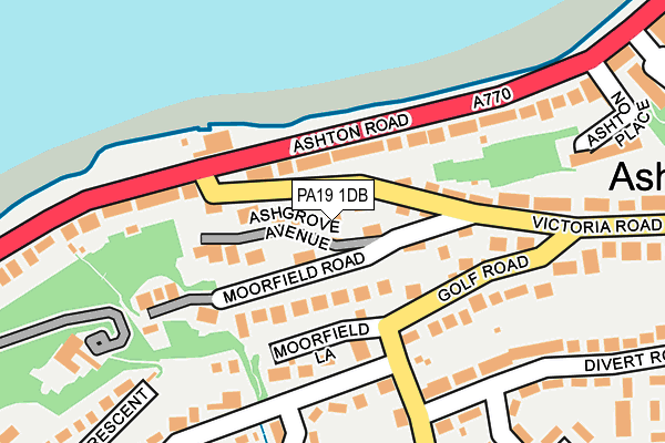 PA19 1DB map - OS OpenMap – Local (Ordnance Survey)