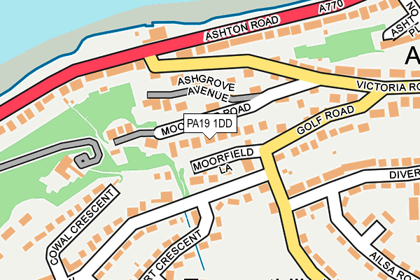 PA19 1DD map - OS OpenMap – Local (Ordnance Survey)