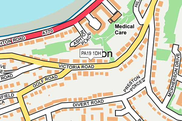 PA19 1DH map - OS OpenMap – Local (Ordnance Survey)