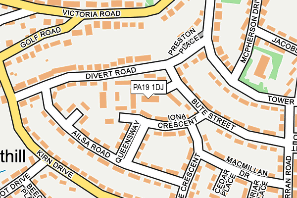 PA19 1DJ map - OS OpenMap – Local (Ordnance Survey)